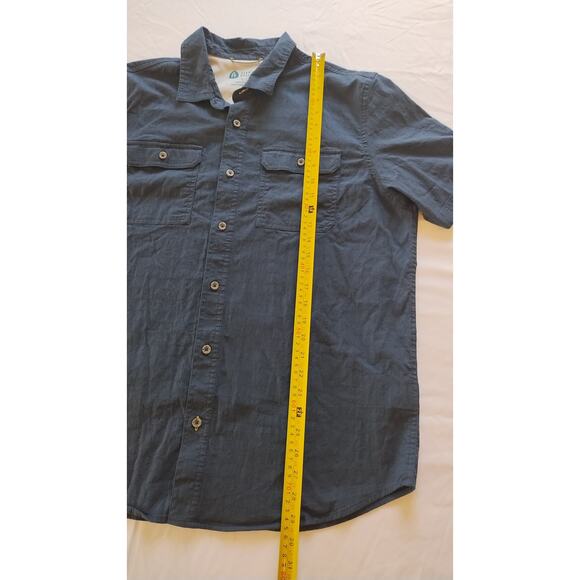 Sierra Designs Short Sleeve Button Up Shirt Men Large Blue. - Picture 10 of 12
